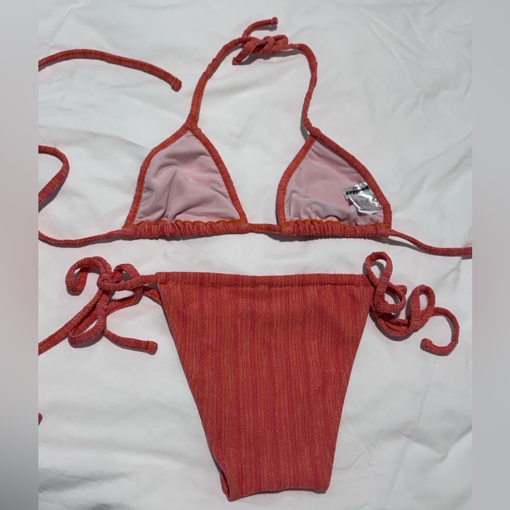 Poolday Paris melon coral lurex sparkle bikini BNWOT size M - Picture 5 of 13